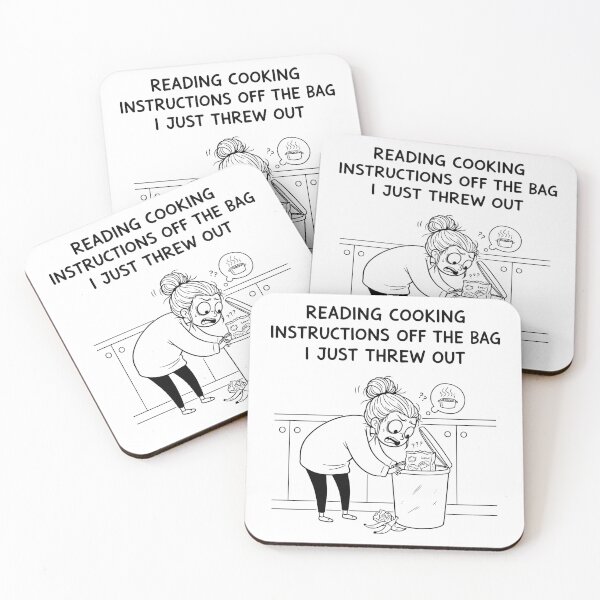 Item preview, The Recipe Regret Minimalist Kitchen Comic designed and sold by SweetLog.