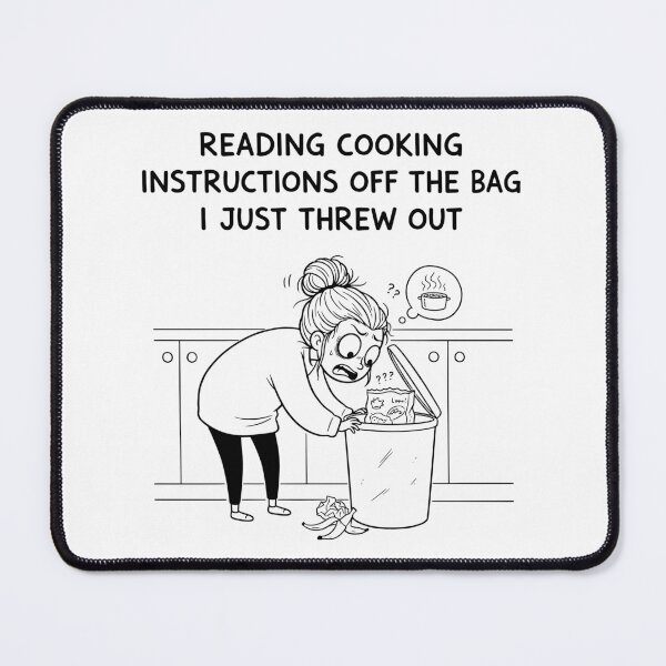 Item preview, The Recipe Regret Minimalist Kitchen Comic designed and sold by SweetLog.