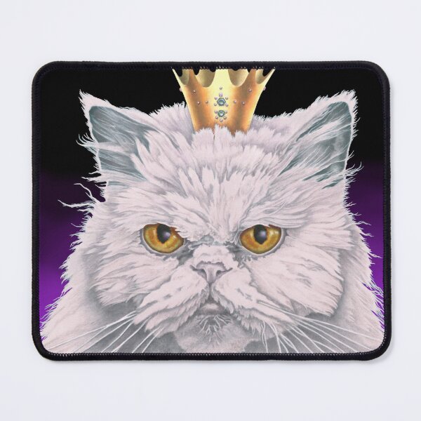 Item preview, Bella — The White Persian Cat with Crown | Premium Cat Art Print by KJA Artists designed and sold by Global-Artists.