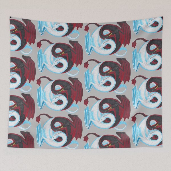 Item preview, Yin and Yang dragons painting designed and sold by WolfRaven Creations.