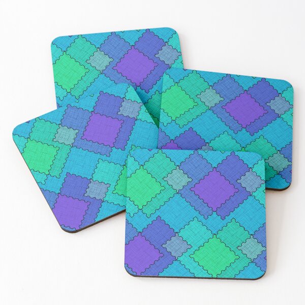 Item preview, Textured patches multicolored strokes  green  blue  purple shapes designed and sold by fuzzyfox.
