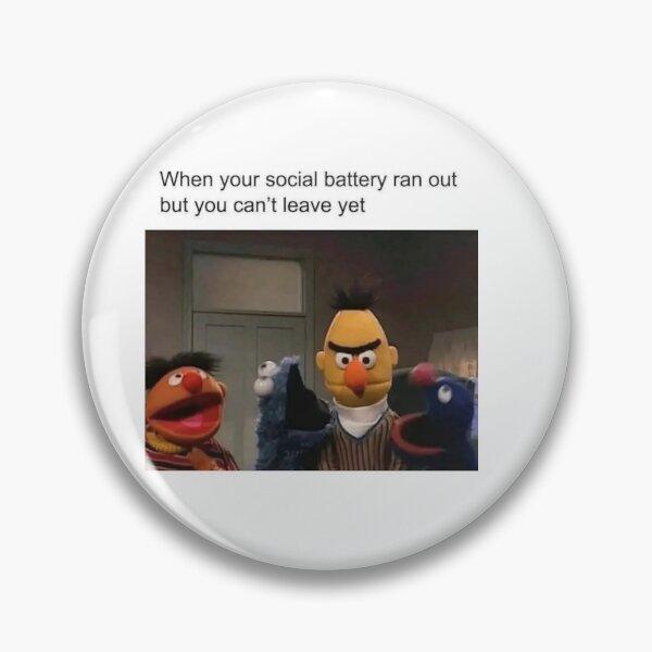 Item preview, When Your Social Battery Runs Out — Relatable Meme Shirt designed and sold by exciteddd.