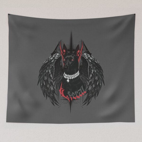 Item preview, Cyber Gothic Doberman | Dark Angel Y2K Dog Design with Luxury Punk Vibe designed and sold by Pandositive.