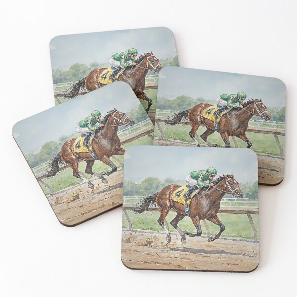 Item preview, Horse Racing In Watercolors designed and sold by Oldetimemercan.