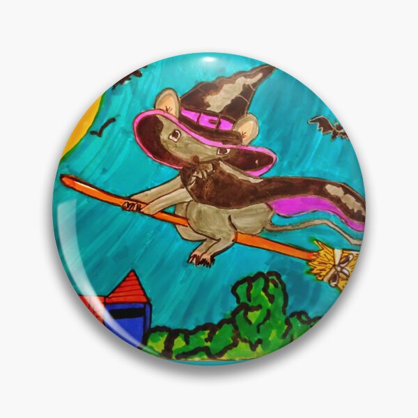 Item preview, MILDRED THE MOUSE WITCH FLYS ON HALLOWEEN NIGHT  designed and sold by JoAnnHayden.