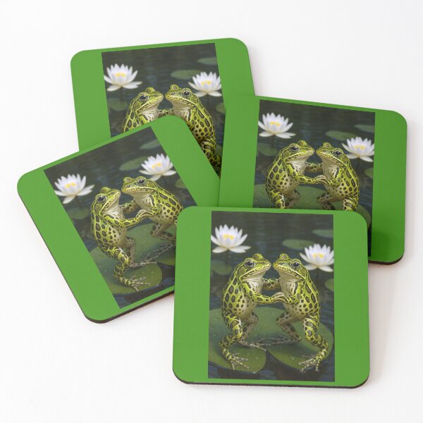 Item preview, Leopard Frogs Dancing on a Lily Pad designed and sold by Tridentulus.