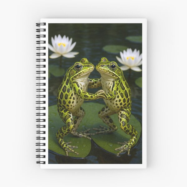 Item preview, Leopard Frogs Dancing on a Lily Pad designed and sold by Tridentulus.