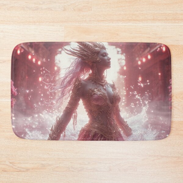 Item preview, Crimson Tide Goddess Art Print Golden Horn Armor Fantasy Design designed and sold by Eden Underground Radio (Official Merch).