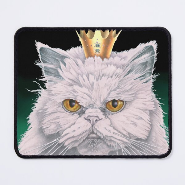 Item preview, Bella — The White Persian Cat with Crown | Premium Cat Art Print by KJA Artists designed and sold by Global-Artists.