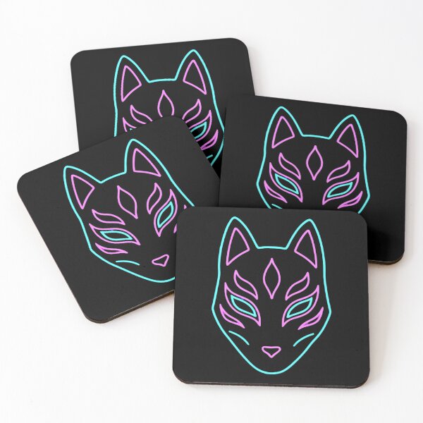 Item preview, Neon Fox Mask designed and sold by CraftedHome.