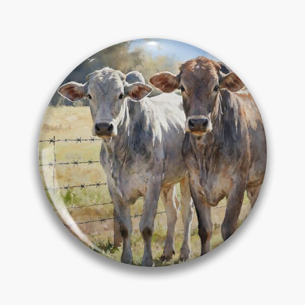 Item preview, Brahman Heifers In Watercolors designed and sold by Oldetimemercan.