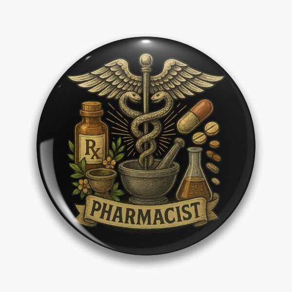 Item preview, Pharmacist Pride – Vintage Medical Emblem designed and sold by getpressedshirt.
