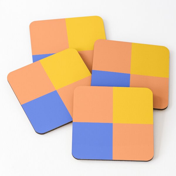 Item preview, Modern Square Pattern Background – Orange, Blue, and Yellow Geometric Design designed and sold by Cultradesign.