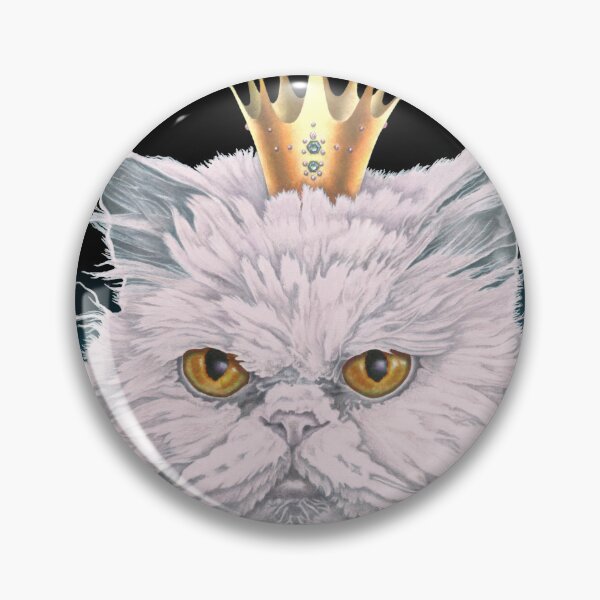 Item preview, Bella — The White Persian Cat with Crown | Premium Cat Art Print by KJA Artists designed and sold by Global-Artists.