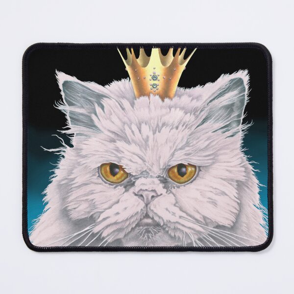 Item preview, Bella — The White Persian Cat with Crown | Premium Cat Art Print by KJA Artists designed and sold by Global-Artists.