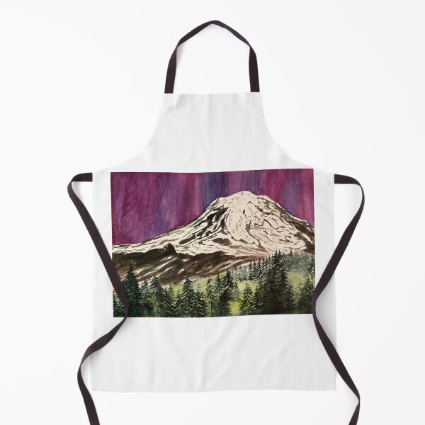 Artikelvorschau, Mount Rainier Aurora Sky entworfen und verkauft von Lisa Neuman Watercolors.