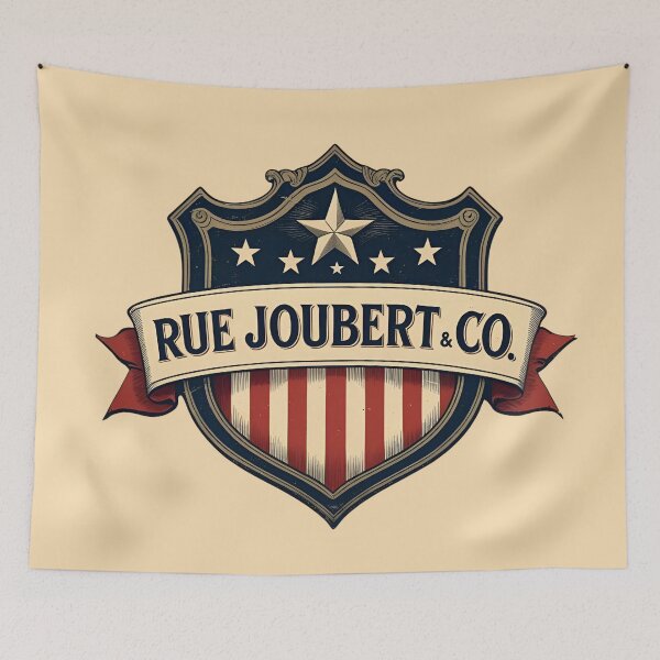 Item preview, Vintage Shield Emblem With Banner, Stars and Stripes for Rue Joubert & Co Brand designed and sold by Rue Design Company.