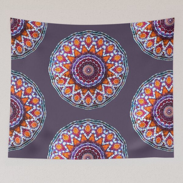 Item preview, Tie Dye star sun mandala Tibet colors designed and sold by AuroraXGreen.