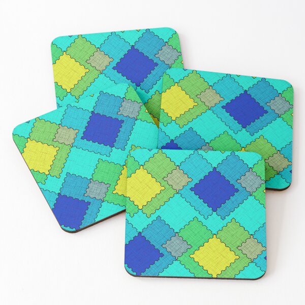 Item preview, Textured patches multicolored strokes shapes designed and sold by fuzzyfox.