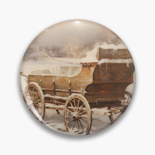 Item preview, Old Wagon Covered In Snow, Winter Snow Landscape, Snowy Scene Wall Art, Winter Snowy Print, Holiday Wall Art Decor, Christmas Art Print designed and sold by SavageVision.