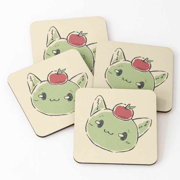 Item preview, Green cat with an apple designed and sold by Saturn Lauzon.