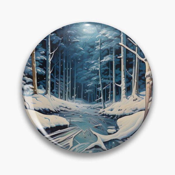 Item preview, Snow Covered Trees Painting, Winter River Painting Wall Art, Rustic Snowy River Print, Winter Forest Cozy Decor Digital Download designed and sold by SavageVision.
