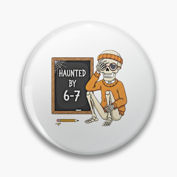 Item preview, Haunted by 6-7 Funny Teacher 67 Halloween Skeleton Six Seven T-Shirt designed and sold by tangobil.
