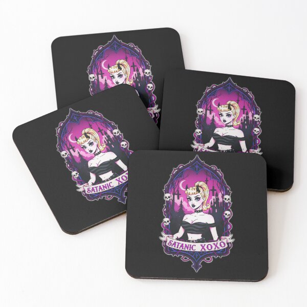 Item preview, Satanic XOXO: Goth Pin-up designed and sold by CoffinsArt.