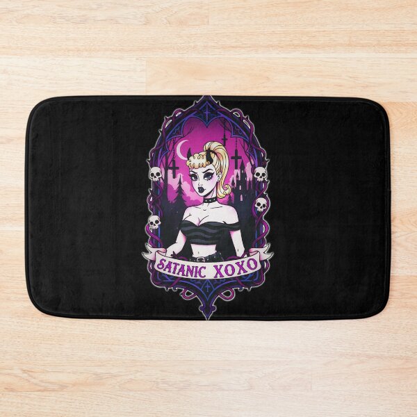 Item preview, Satanic XOXO: Goth Pin-up designed and sold by CoffinsArt.