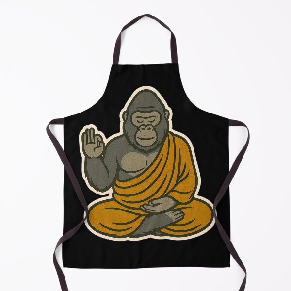 Item preview, Cute Zen Animal Meditation Buddha Art: Silverback Gorilla designed and sold by PinUpPizzazz.