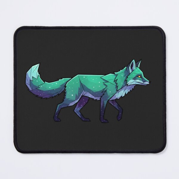 Item preview, Low-Poly Galaxy Fox | Geometric Forest Animal | Polygon Wildlife Art | black background designed and sold by Cosmic Critters Decals.