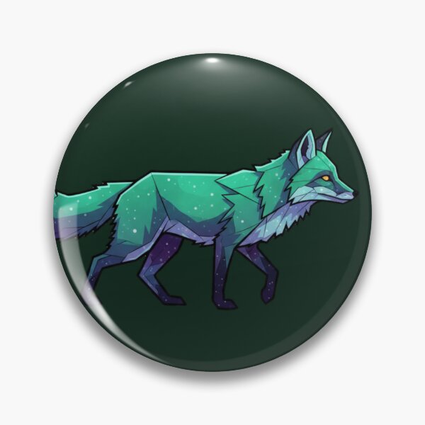 Item preview, Low-Poly Galaxy Fox | Geometric Forest Animal | Polygon Wildlife Art | forest green background designed and sold by Cosmic Critters Decals.