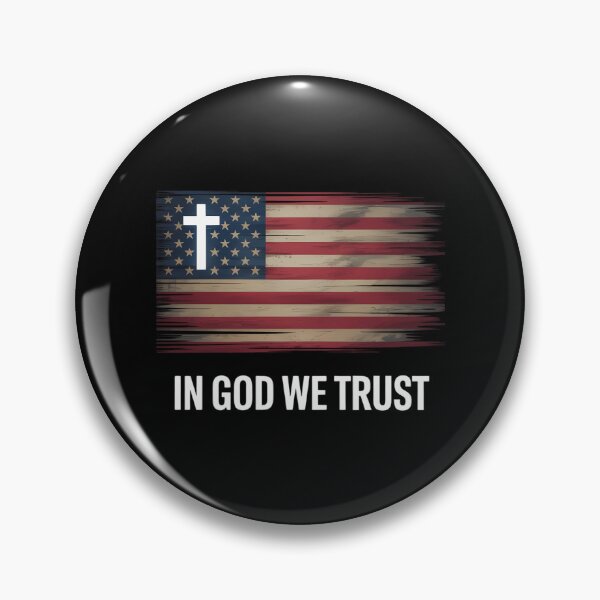 Item preview, In God We Trust - USA Flag Cross Patriotic Christian designed and sold by PunkNation-Arts.
