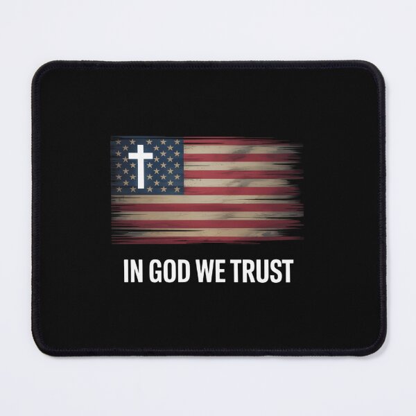 Item preview, In God We Trust - USA Flag Cross Patriotic Christian designed and sold by PunkNation-Arts.