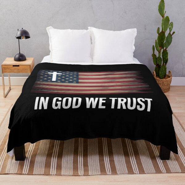 Item preview, In God We Trust - USA Flag Cross Patriotic Christian designed and sold by PunkNation-Arts.