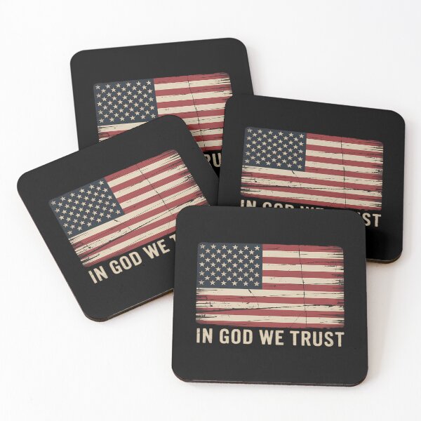 Item preview, In God We Trust USA Flag Cross Patriotic Christian designed and sold by PunkNation-Arts.