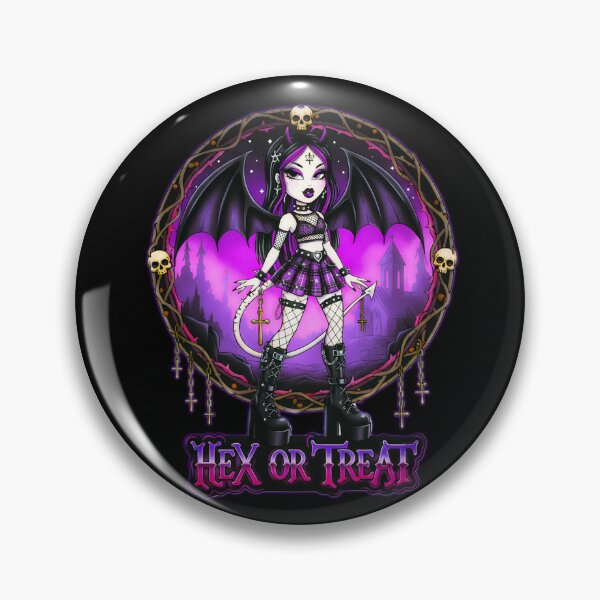 Item preview, Hex or Treat - The Goth Little Devil designed and sold by CoffinsArt.