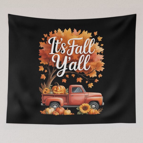 Item preview, It's Fall Y'all Truck Pumpkin Coffee Thanksgiving designed and sold by PunkNation-Arts.