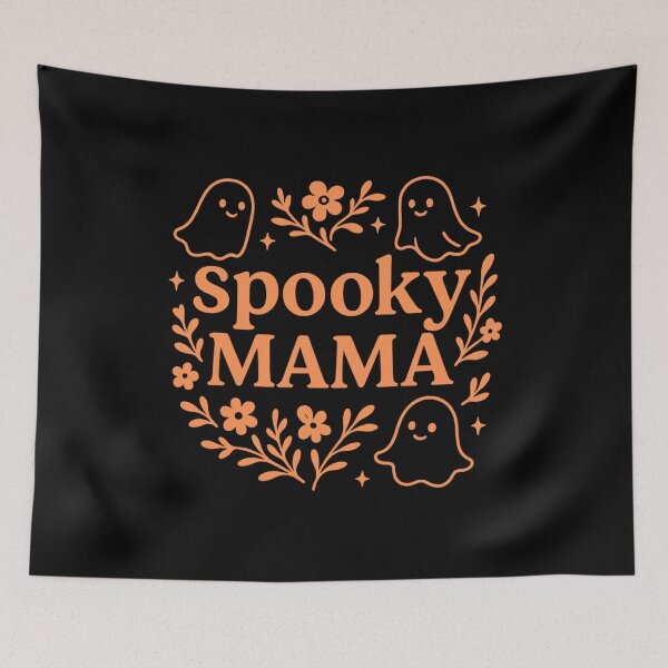 Item preview, Spooky Mama – Cute Halloween Ghost Design for Moms designed and sold by TshirtMyMom.