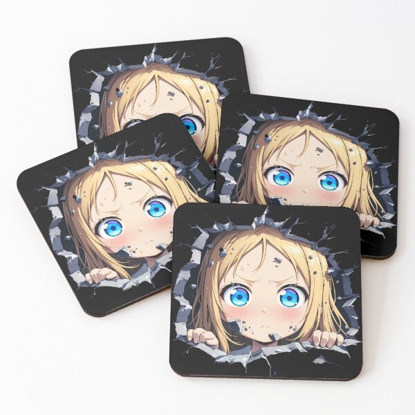Item preview, Sama Ai Hayasaka Kaguya Sama Love Is War Anime Determined Peeking Cracked Wall designed and sold by TorbenKuhano.
