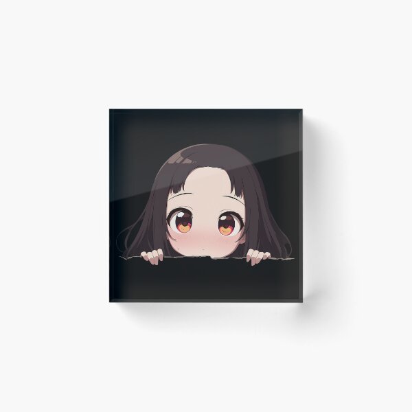 Item preview, Sama Miko Iino Kaguya Sama Love Is War Anime Chibi Kawaii Peeking designed and sold by TorbenKuhano.