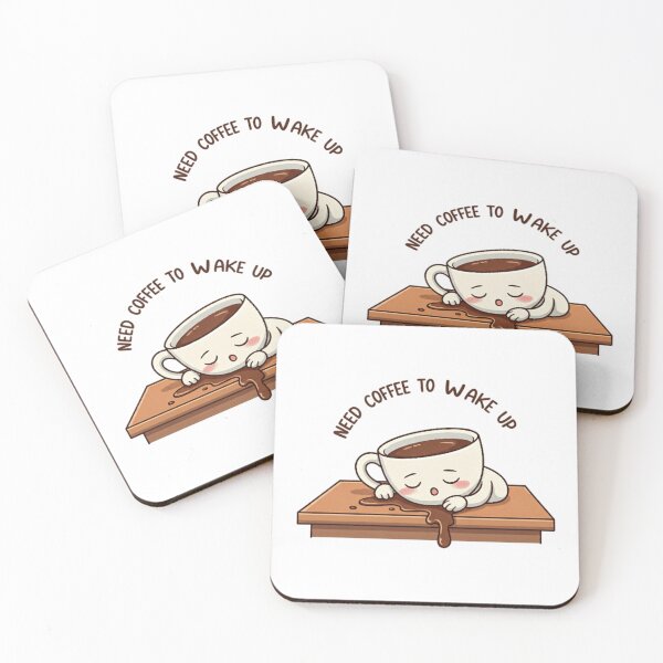 Item preview, Sleepy Coffee Cup Humor Art designed and sold by jolashop.