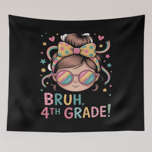 Item preview, Back to School Girl with Bow 4th Grade designed and sold by LeeEvans222.