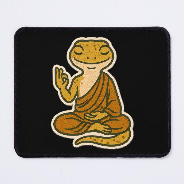 Item preview, Cute Zen Animal Meditation Buddha Art: Gecko designed and sold by PinUpPizzazz.