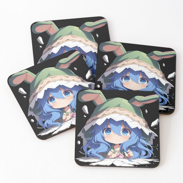 Item preview, Yoshino Himekawa Date A Live Anime Chibi Kawaii Peeking Blue Hair designed and sold by TorbenKuhano.