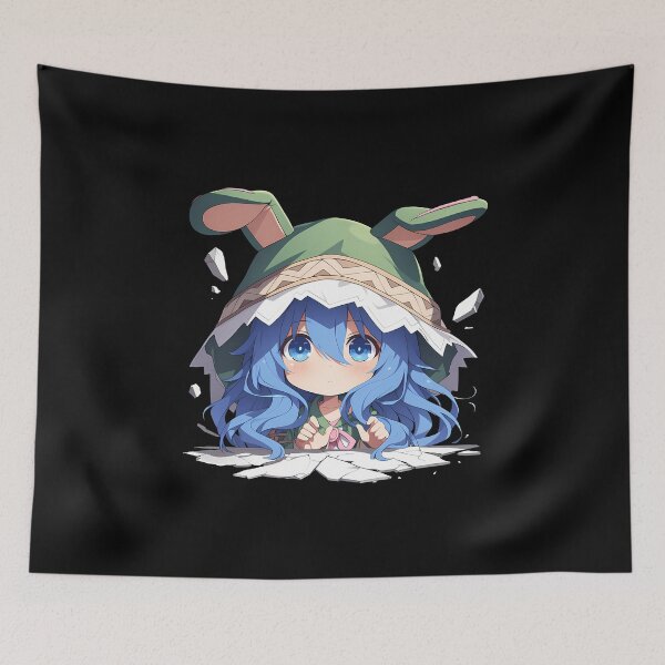 Item preview, Yoshino Himekawa Date A Live Anime Chibi Kawaii Peeking Blue Hair designed and sold by TorbenKuhano.