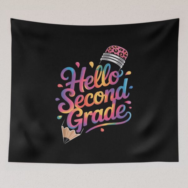 Item preview, Back To School Hello Second 2nd Grade Leopard Tie Dye Pencil designed and sold by LeeEvans222.