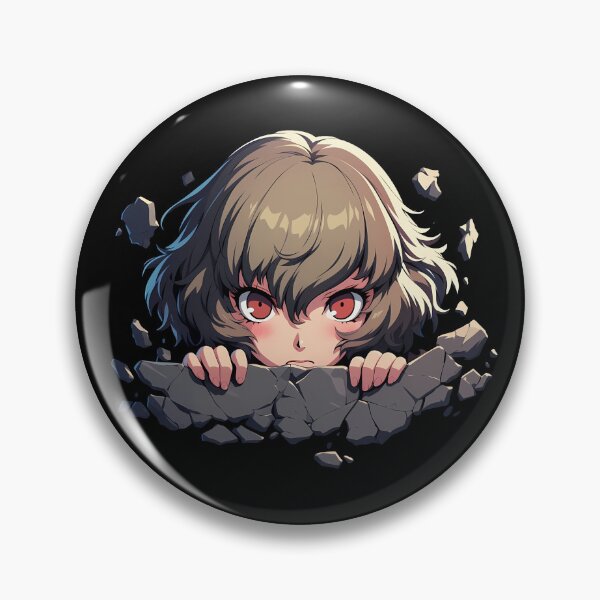 Item preview, Goro Akechi Persona 5 Game Anime Peeking Red Eyes Wall Break designed and sold by TorbenKuhano.