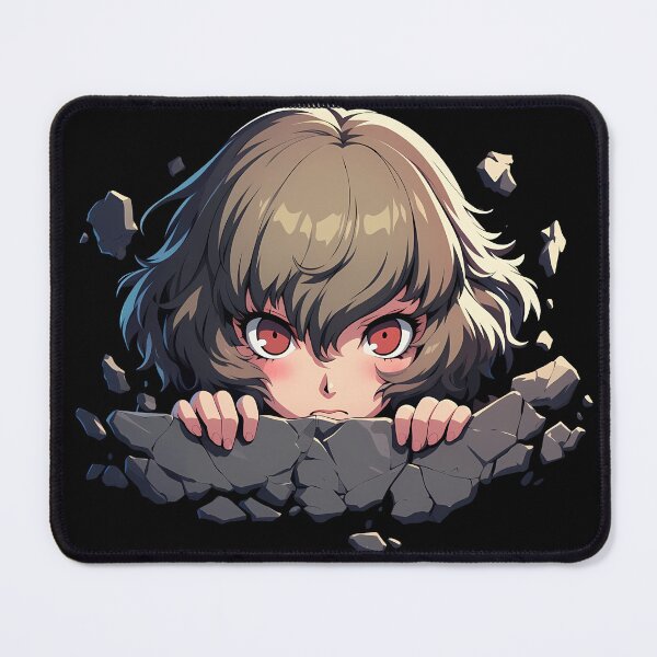 Item preview, Goro Akechi Persona 5 Game Anime Peeking Red Eyes Wall Break designed and sold by TorbenKuhano.