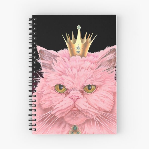 Item preview, Bella — The Pink Persian Cat with Crown | Elegant Royal Cat Art Print designed and sold by Global-Artists.